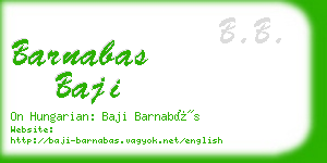 barnabas baji business card